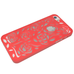 Donkerroze rozen patroon hardcase iPhone 5/5s