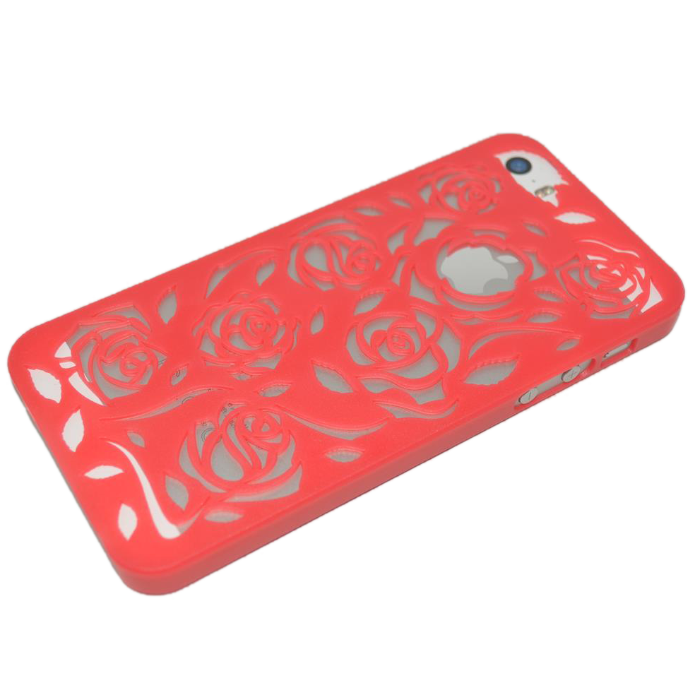 Donkerroze rozen patroon hardcase iPhone 5/5s