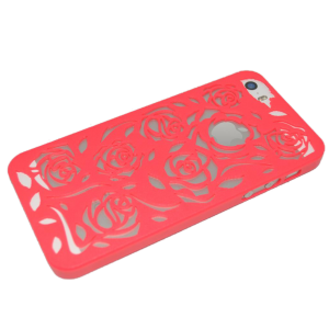 Neon roze rozen patroon hardcase iPhone 5/5s