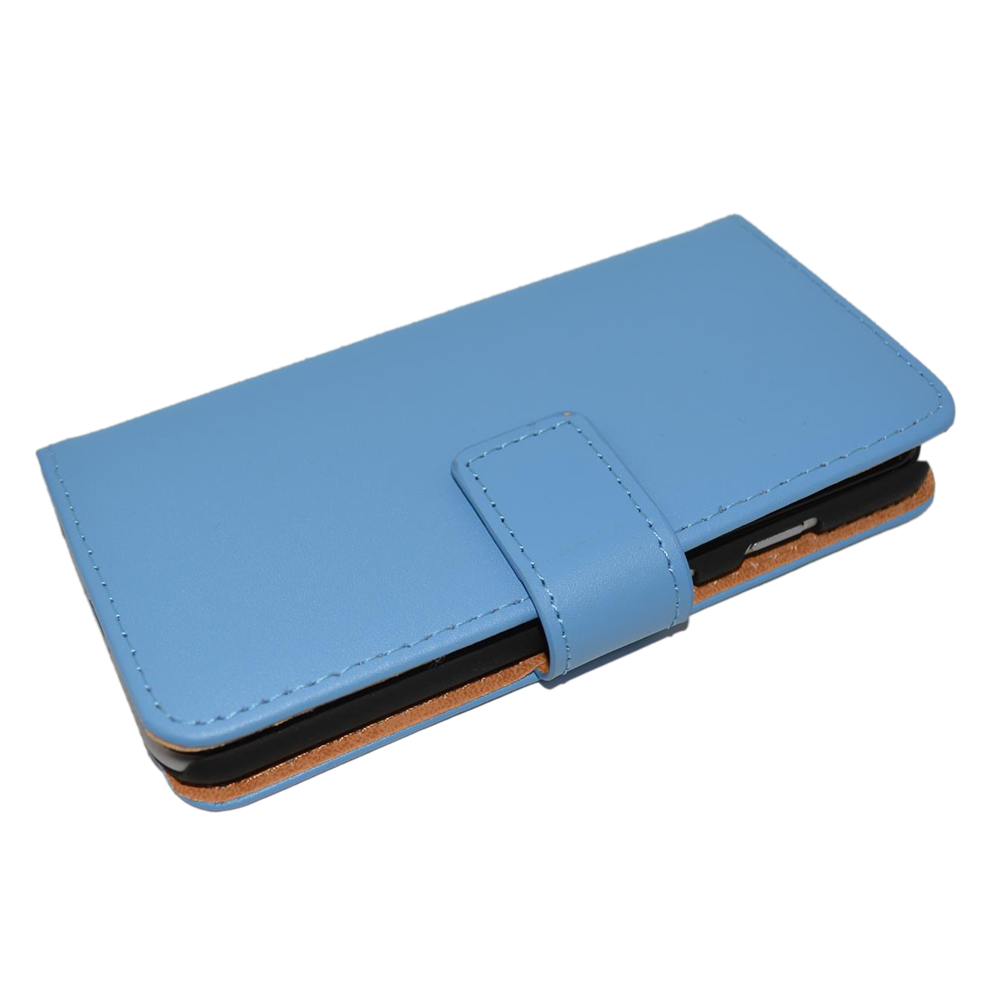 Blauw kunstleer wallet case iPhone 6