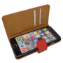 Rood kunstleer wallet case iPhone 6