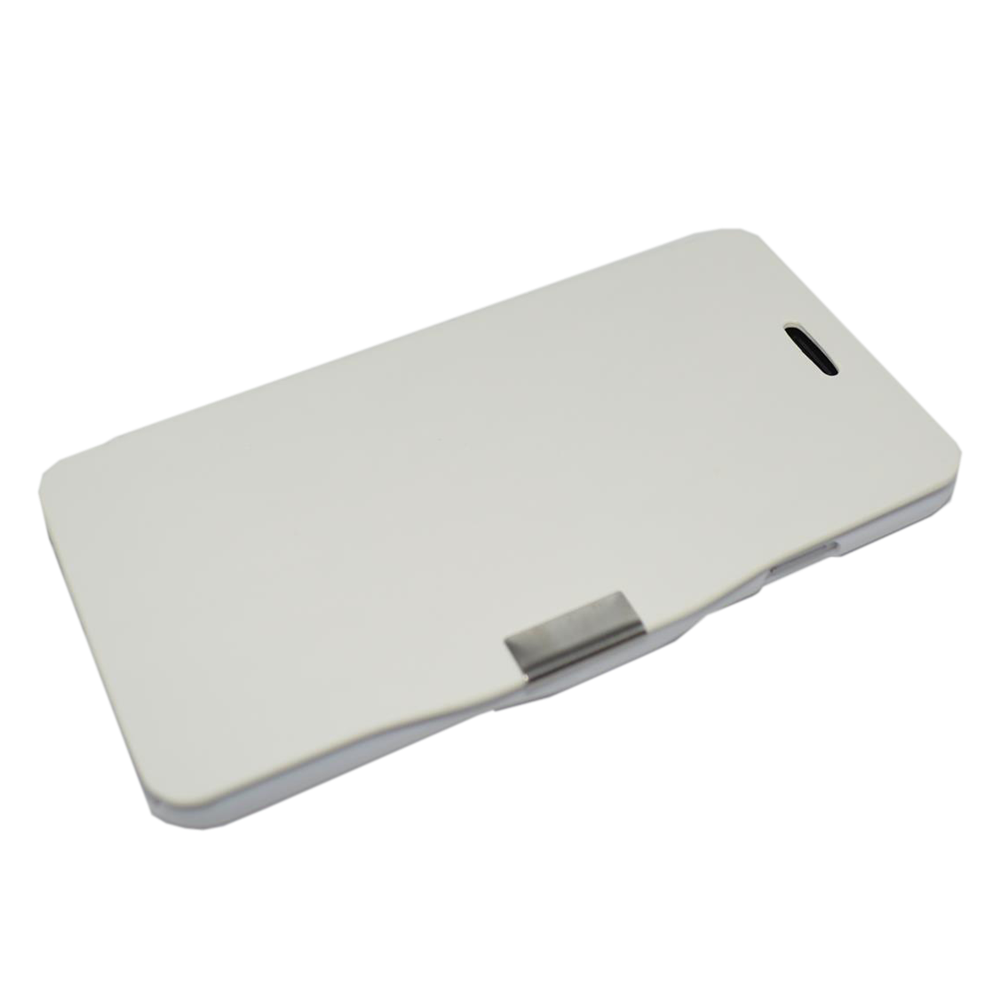 Wit kunstleer flip cover iPhone 6