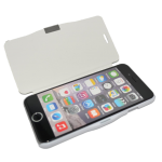 Wit kunstleer flip cover iPhone 6