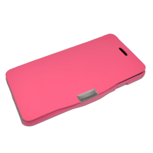 Roze kunstleer flip cover iPhone 6