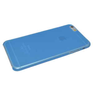 Blauw/transparant mat hardcase iPhone 6 Plus