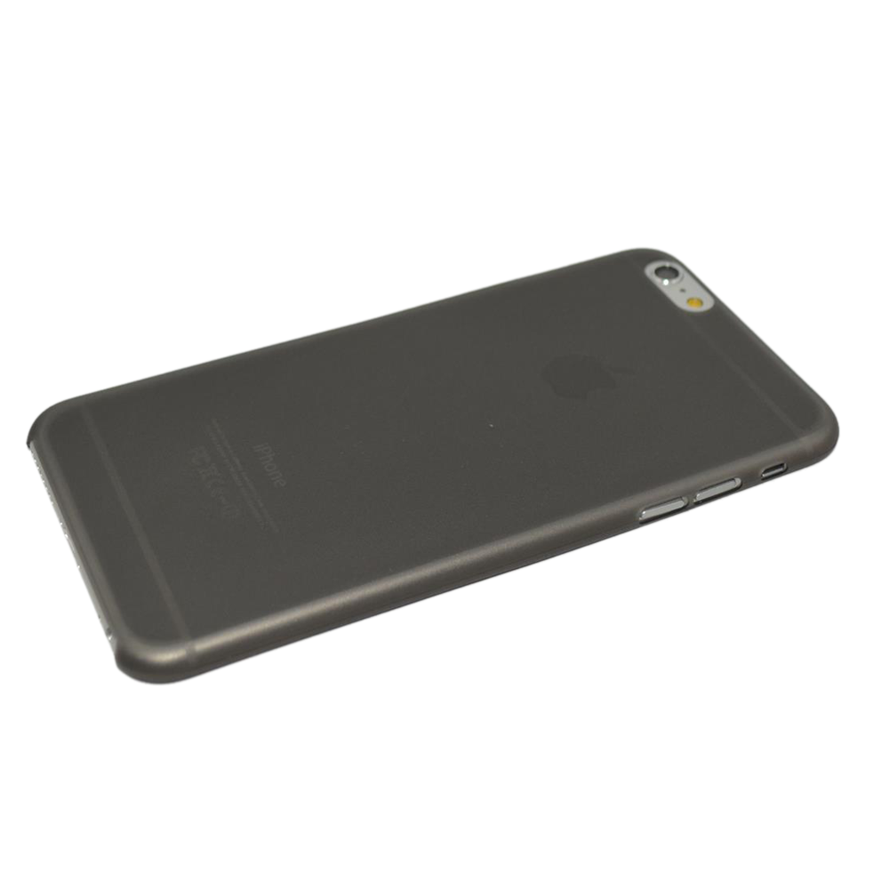 Zwart/transparant mat hardcase iPhone 6 Plus