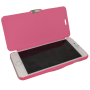 Roze kunstleer flip cover iPhone 6 Plus