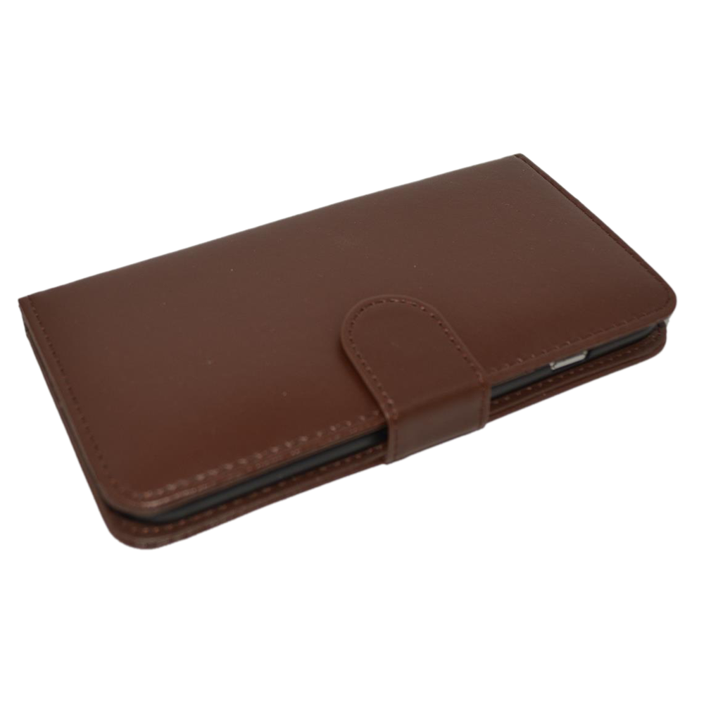Bruin kunstleer wallet case iPhone 6 Plus
